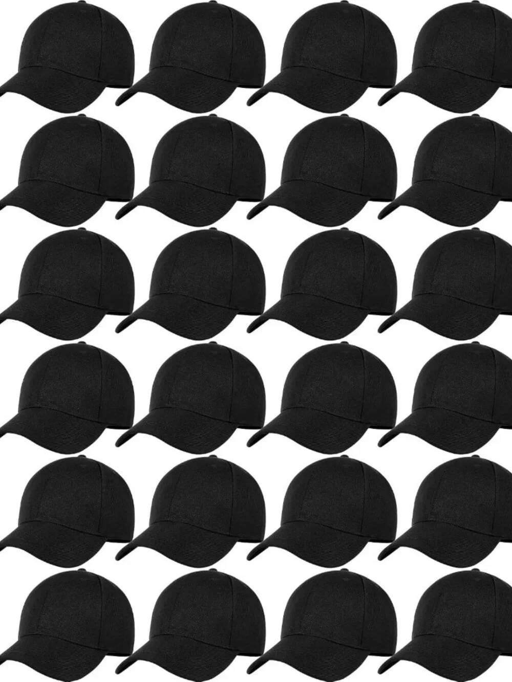 Adjustable 24-Pack Baseball Caps for Men & Women - Stylish Sun Protection